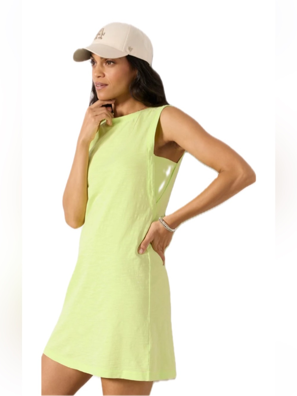 Evereve Kingsley Knit Dress in Lime EUC